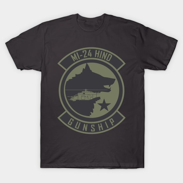 MI-24 Hind Patch (Subdued) T-Shirt by TCP